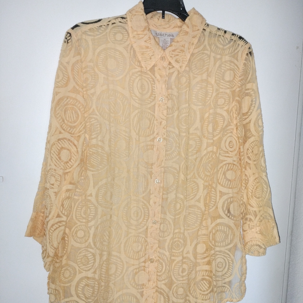 XL yellow lace shirt